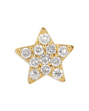 Moon & Meadow 14k Yellow Gold Diamond Pave Star Single Stud Earring