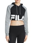Fila Luciana Logo Cropped Hooded Sweatshirt