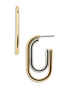 Baublebar Seraphina Double Row Oval Hoop Earrings In Two Tone