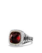 David Yurman Albion Ring With Garnet And Diamonds With 18k Gold