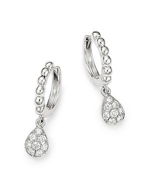 Bloomingdale's Diamond Charm Huggie Hoop Earrings In 14k White Gold, 0.20 Ct. T.w. - 100% Exclusive