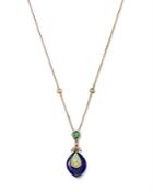 Bloomingdale's Opal, Emerald, Lapis & Diamond Pendant Necklace In 14k Yellow Gold, 18 - 100% Exclusive