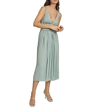 Reiss Pleated Midi Cocktail Dress