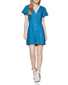 Bcbgeneration Flutter-sleeve Mini Shirt Dress