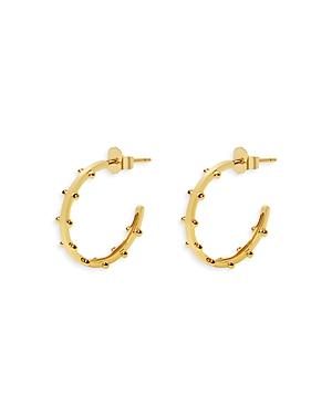 Argento Vivo Beaded Open Hoop Earrings