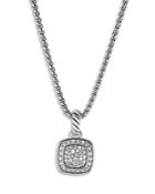 David Yurman Sterling Silver Petite Albion Diamond Pave Pendant Necklace, 16-17