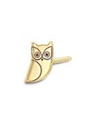 Zoe Chicco 14k Yellow Gold Itty Bitty Symbols Owl Single Stud Earring