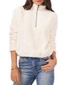 Vince Camuto Quarter Zip Sherpa Pullover