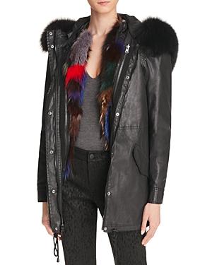 Alice + Olivia Tandy Oversize Hooded Parka With Fur Vest