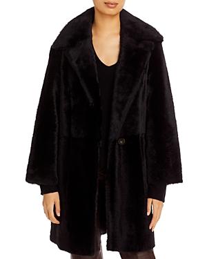Vince Shearling One Button Coat
