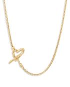 John Hardy 14k Yellow Gold Classic Chain Manah Heart Toggle Foxtail Link Chain Necklace, 18