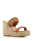 Stuart Weitzman Women's Braided Espadrille Platform Slide Sandals