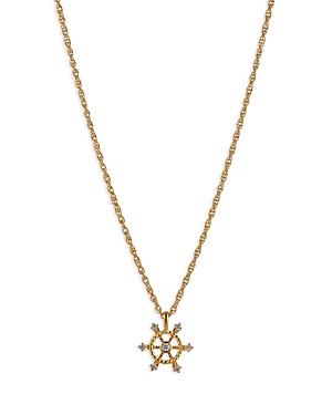Ajoa By Nadri Vacay Cubic Zirconia Helm Pendant Necklace In 18k Gold Plated, 16-18