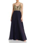 Aqua Embellished-bodice Gown - 100% Exclusive