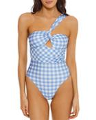 Isabella Rose Chateau Gingham Check One Piece Swimsuit