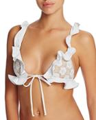For Love & Lemons Corsica Ruffled Bikini Top