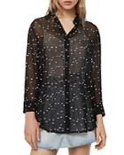 Allsaints Mariana Embroidered Hearts Blouse