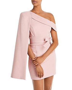 Lavish Alice Asymmetric Cape Overlay Mini Dress