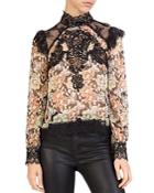 The Kooples Wanted Lace-trimmed Floral Top