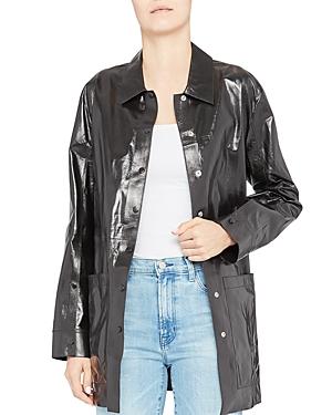 Theory P.paper Faux Leather Shirt Jacket
