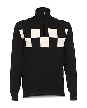 Marni Check Half Zip Turtleneck Sweater