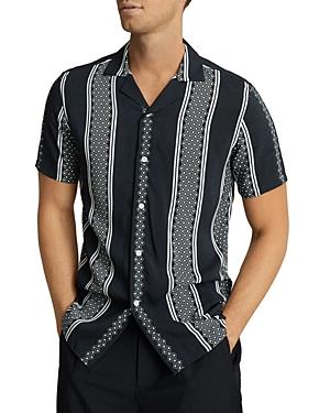 Reiss Yanis Diamond Stripe Printed Shirt