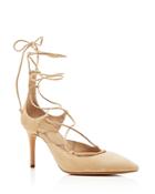 Michael Kors Gabby Pointed Toe Lace Up Pumps