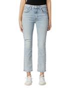 Hudson High Rise Straight Leg Jeans