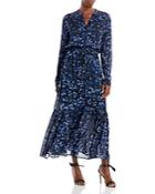 Bella Dahl Floral Print Ruffled Hem Maxi Dress