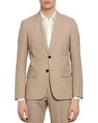 Sandro Slim-fit Havana Micro-check Suit Jacket