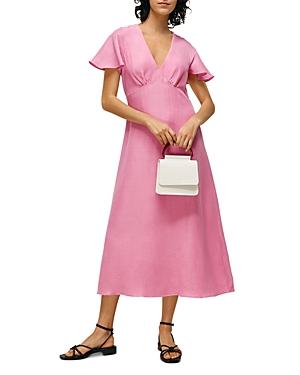 Whistles Flutter Sleeve Midi Dress