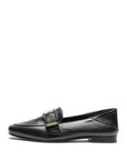 Zadig & Voltaire Women's Happy Metal Almond Toe Leather Loafers