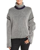 Theory Oversize Striped Cashmere Sweater