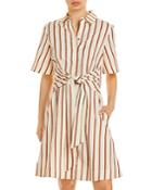 Jason Wu Waist Tie Striped Shirtdress
