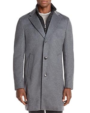 Boss Hyde Wool Blend Removable Bib Slim Fit Top Coat