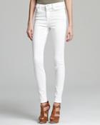 J Brand High Rise Maria Skinny Jeans In Blanc