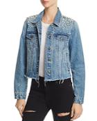 Sunset & Spring Mother-of-pearl Beaded Denim Jacket - 100% Exclusive