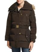 Michael Michael Kors Belted Button-front Puffer Coat