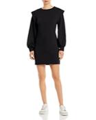 Aqua French Terry Statement Shoulder Mini Dress - 100% Exclusive