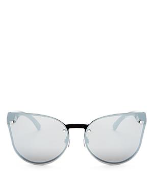 Quay Higher Love Rimless Mirrored Cat Eye Sunglasses, 65mm