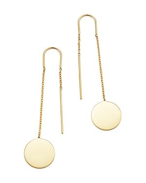 Moon & Meadow Disc Drop Threader Earrings In 14k Yellow Gold - 100% Exclusive
