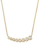 Kc Designs Diamond Graduated Bezel Pendant Necklace In 14k Yellow Gold, 16