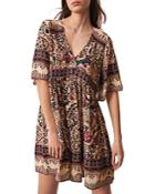 Ba & Sh Zelda Border Print Dress