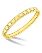 Roberto Coin 18k Yellow Gold Roman Barocco Raised Square Bangle Bracelet