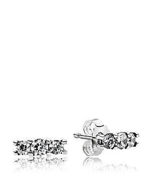 Pandora Earrings - Sterling Silver & Cubic Zirconia Sparkle Studs