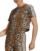 Adidas Leopard Print Cropped Tee