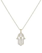 Bloomingdale's Diamond Hamsa Hand Pendant Necklace In 14k Yellow Gold, 0.50 Ct. T.w. - 100% Exclusive