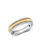 Bloomingdale's Diamond Men's Band Ring In 14k White Gold & 14k Yellow Gold, 0.25 Ct. T.w. - 100% Exclusive