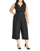 City Chic Plus Veronica Sleeveless Cropped Jumpsuit