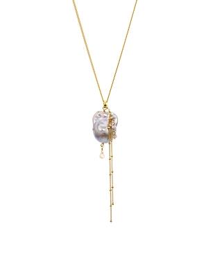 Chan Luu Cultured Freshwater Pearl Pendant Necklace In 18k Gold-plated Sterling Silver, 32